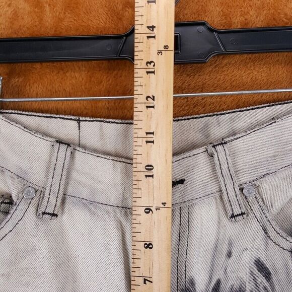 UNIF Jeans Womens Size 26 Cream Acid Wash Straight Leg Baggy - Picture 5 of 8